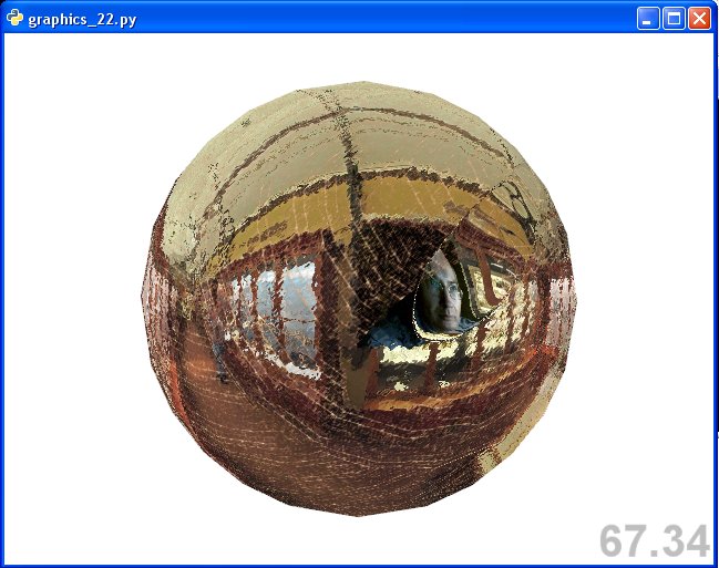 Realtime Reflection in a textured Ball
